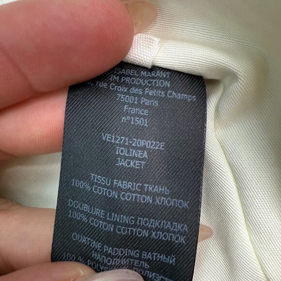 Isabel Marant Iolinea Jean Jacket Size 42 (US 10) Acid Wash 90s Aesthetic - Picture 10 of 12